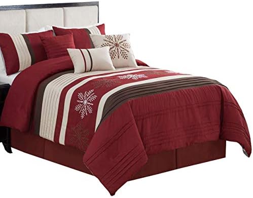 デラックス トラディション ケビナ 7点 ラグジュアリー 掛け布団セット 花柄刺繍デザイン ブラック グレー ホワイトの寝具 掛け布団 スカート スローピロー 枕カバー付き King Comforter Set Rafgroup Net