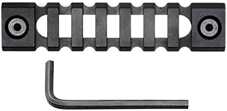 HooGou Aluminum Picatinny Weaver Rail Sections 3 Slot 5 Slot 7 Slot for Keymod Handguard Mount Rail System with Nuts Screws Allen Wrench Black