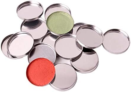 30 Pack Empty Metal Tin Pans for Magnetic Makeup Palette, Cosmetics Eyeshdow Blush Foundation Refillable Container, 5 Sizes (Round-shape (dia/26mm))