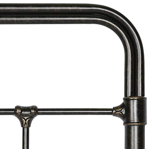Leggett & Platt Fairfield Complete Metal Bed and Steel Support Frame with Spindles and Intricate Castings, Dark Roast Finish, Queen - Thumbnail 5
