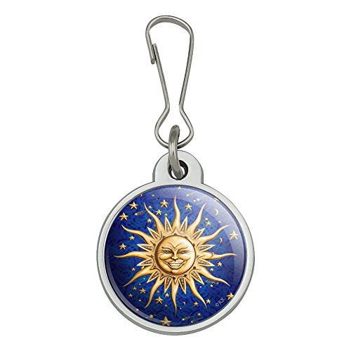 Celestial Suns Moon Shooting Stars Jacket Handbag Purse Luggage Backpack Zipper Pull Charm