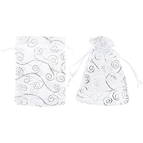 Juvale 120 Pack Organza Gift Bags Drawstring Organza Bags, Mesh Favor