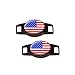 American USA Flag - Shoe Sneaker Shoelace Charm Decoration - Set of 2 - Black