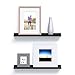 Wallniture Denver Wall Mounted Bookshelf for Kids Room and Nursery, Floating Wall Shelf and Photo Ledge 22 Inch, Black, Set of 2