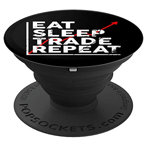 Eat Sleep Trade Repeat Stock Trading Bitcoin Trader Gifts - PopSockets Grip and Stand for Phones and Tablets (Best Cell Phone For Stock Trading)