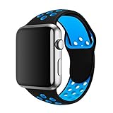 SMEECO Compatible with Apple Watch Band 42mm 44mm M/L,Soft Breathable Silicone Strap Replacement iWatch Bands for Apple Watch Series 4,Series 3, Series 2, Series 1 Sport Nike