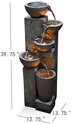 Polyresin water pump with LED lights, priced at $215.99.