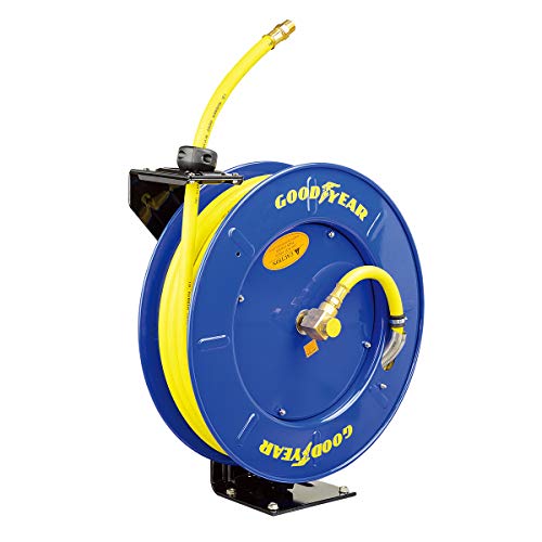 GOODYEAR AirHoseReel Retractable 3/8" Inch x 65' Feet Extra Long