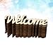 Amosfun 2.3''x0.7'' Wedding Welcome Wooden Cutouts Mini Wooden Slices Embellishments for DIY Craft Decorations 15pcs (Small Size)