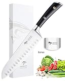 Santoku Knife - MAD SHARK Pro Kitchen Knives 8 Inch Chef's Knives, Best Quality German High Carbon Stainless Steel Knife with Ergonomic Handle, Ultra Sharp, Best Choice for Home Kitchen and Restaurant