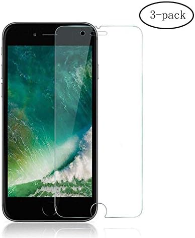 Screen Protector Compatible for iPhone 6 Plus/7 Plus/8 Plus,3-Pack,Touch Screen Accuracy,0.3mm Thin 9H Hardness,Easy Installation,Bubble Free