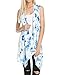 Azules Womens Solid Color Sleeveless Asymetric Hem Open Front Cardigan (X-Large, Navy)