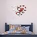HOODDEAL Acrylic Heart-Shaped Mirror Wall Stickers Plastic Removable Heart Art Decor Wall Poster Living Room Home Decoration,Multi-Size (15PCS, Silver)