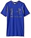 Under Armour Boys' HeatGear Armour Up Digi Fitted Short Sleeve Shirt, Ultra Blue (907)/Graphite, Youth Medium