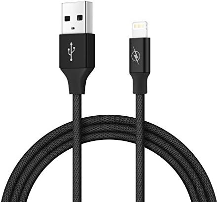 Lightning iPhone Charger Cable - [Apple MFi Certified] 1M (3.3ft) Nylon Braided Fast Charging USB Cable for Apple iPhone XS Max XR X 8 7 6s 6 plus SE 5s 5c 5, iPad, iPod - (Black)