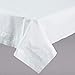White Paper Table Cloths for Parties | 11 Disposable Tablecloths | Premium Classic 3-Ply Tissue and Poly Rectangle Covers | 54