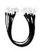 ABN EPDM Rubber Bungee Cords - 31in Black Rubber Tie Down Straps with Hooks (54in Max Stretch), 10 Pack
