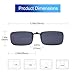 TERAISE Polarized Clip-on Sunglasses Over Prescription Glasses Anti-Glare UV400 for Men