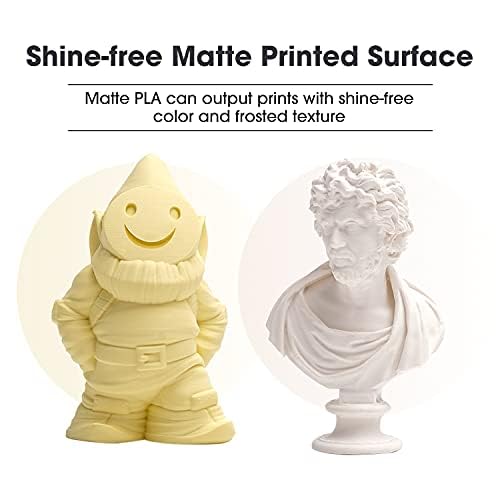eSUN Upgraded Matte PLA Filament 1.75mm, Matte PLA 3D Drucker Filament, glanzfreie Farbe, mattierte Textur, 1KG pro Spule, 2 Spulen für 3D Drucker, Cremeweiß+Feuerrot 7