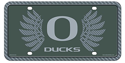 Oregon Ducks 510121W Special Edition WINGS LOGO Aluminum Metal License Plate Tag University of