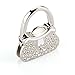 WannaBi Metal Rhinestone Designer Decor Handbag Table Hook Desk Purse Hanger Silver