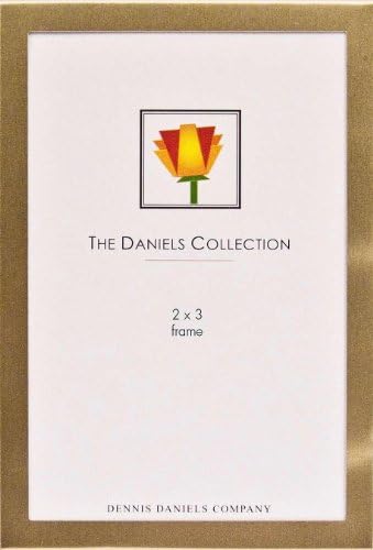 Golden aluminum mini for table cards and desk by Dennis Daniels® Our price is for 2 units - 2x3