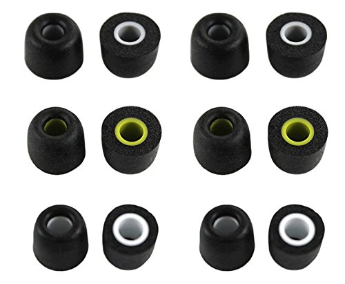 image for Zotech 6 Pair Memory Foam Replacement Earbuds, Ear Tips for JayBird Bl