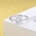 H.Romo Women's 925 Sterling Silver Anniversary Wedding Band Engagement Ring 925 Sterling Silver Sets Adjustable