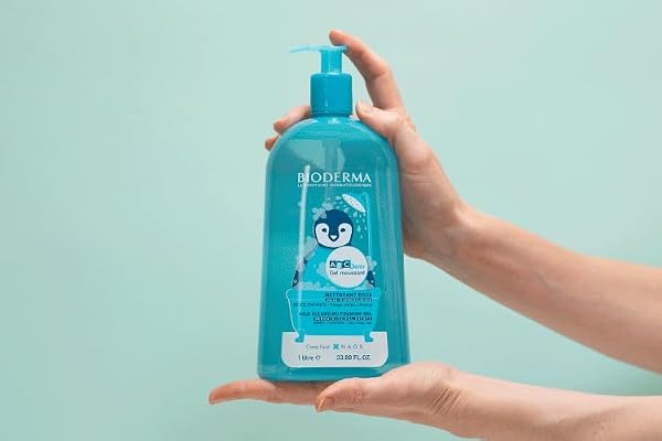 BIODERMA ABCDERM FOAMING GEL, GENTLE SKIN CLEANSER AND MOISTURIZING BODY WASH FOR BABIES AND CHILDREN, 33.8 FL OZ