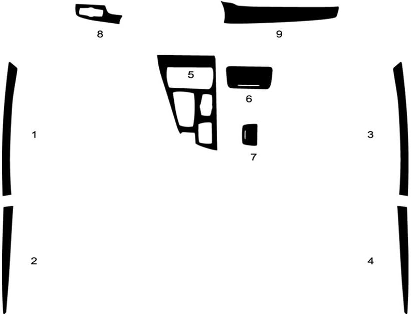 Rvinyl Rdash Dash Kit Decal Trim for BMW 5-Series 2011-2015 - Wood Grain (Mahogany)