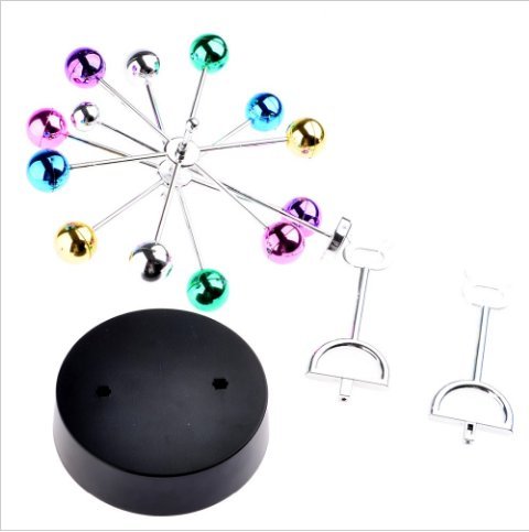 URToys Edcational Colorful Ferris Wheel Electronic Revolving Balance Balls Magnetic Perpetual Motion Crafts Office Desk Home Decor Best New Year Gift - Thumbnail 2