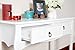 White Finish Curved Legs Accent Console Sofa Table with Two Drawer