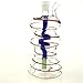 JEMQ Glass Bottle 4.84inches Twisty Tube Inside (dark blue)