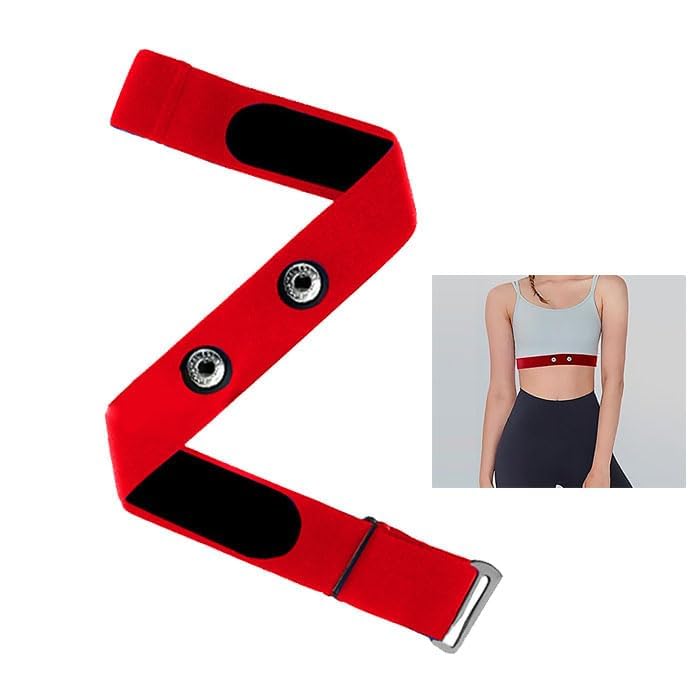 Wjelet Heart Rate Monitor Chest Strap Replacement - Adjustable Compatible with Garmin, Myzone MZ-1, Polar H10, H9, H7, Wahoo, CooSpo