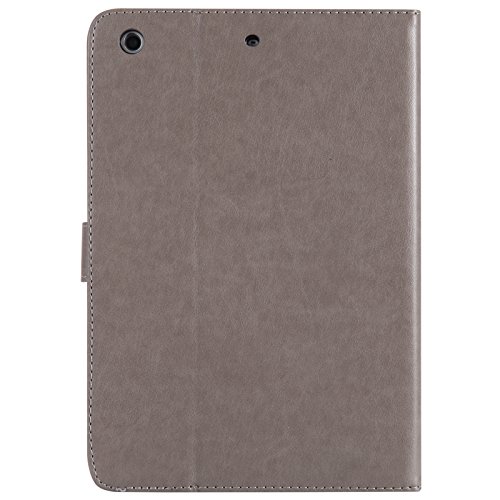 iPad Mini 2 Mini 3 Case, LittleMax(TM) Lightweight PU Leather Flip Stand Embossed Bird & Butterfly & Girl Case Smart Cover with Auto Wake/Sleep for Apple iPad Mini 3/2/1 -#3 Gray - Thumbnail 3