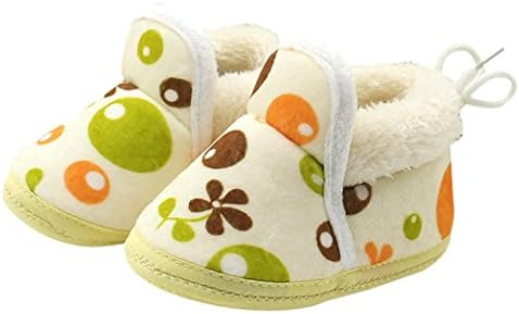 Leoy88 Baby Cartoon Printing Cotton Shoes Toddler Shoes (0~6 Month, Yellow)