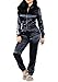 FOUNDO Women's Tracksuit Zip-up Jacket and Pants 2 Piece Sports Joggers Jog Set