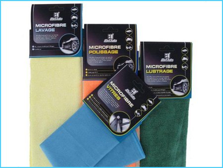 ABEL Auto AB045604 Reinigungstücher aus Mikrofaser, 40 x 40 cm, sehr strapazierfähig und ohne Spuren hellblau