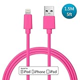LINKPIN Apple Mfi Certified Lightning 8-Pin to USB Sync Cable PVC Cable - Pink - 5 Feet/ 1.5 Meter
