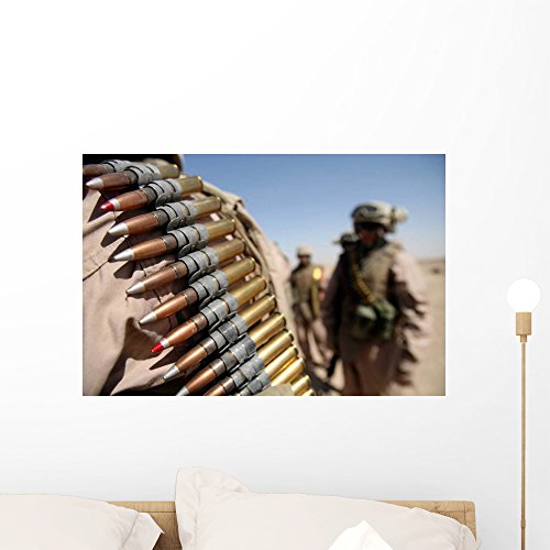 Belts 50-caliber Ammunition Hang Wall Mural by Wallmonkeys Peel and Stick Graphic (24 in W x 16 in H) WM197037 - Thumbnail 4