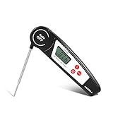 Kacebela Digital Thermometer, Super Fast Accurate kitchen Thermometer Instant Read Meat Thermometer Electronic Cooking Thermometer with Fordable Long Probe for Candy, Milk, Tea, BBQ Grill Smokers