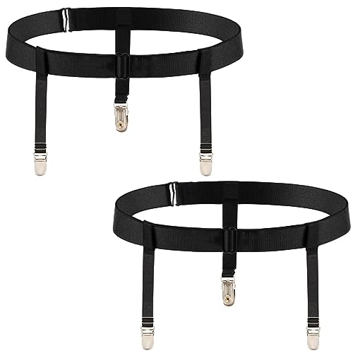 Women's Plus Size Thigh Garter Belts, Adjustable High Elastic Garter Belt and Stockings Set
