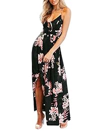Sherrylily vestido maxi de encaje con estampado floral para mujer