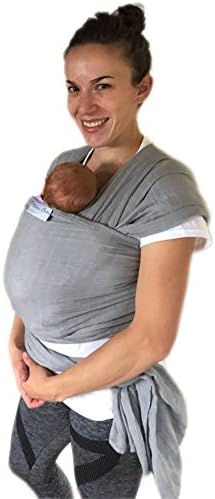 Muslin Baby Wrap - Seben Baby - Breathable Baby Carrier Sling - Soft Baby Infant Carrier - No Stretchy - Perfect for All Season Especially for Hot Summer - Unisex for Boys and Girls(Grey)