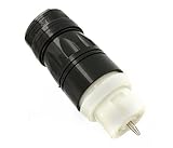 Leviton CS8264C 50 Amp, 250V AC, Industrial Grade, Black and White Locking Connector, Industrial Grade, Grounding, California-Style, Black-White