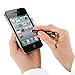 TruGlide Stylus with Microfiber Tip for new iPad, iPad Mini, iPhone 5, iPhone 4, Kindle Fire, Samsung Galaxy Tablet and Smartphone, Nook, all Touch Screen Tablets (Brushed Silver with Tether)
