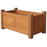 Retrome Garden Planter, Raised Garden Bed Kit - Wooden Elevated Planter Garden Box for Vegetable/Flower/Herb Outdoor Acacia Wood 19.7"x9.8"x9.8" Brown