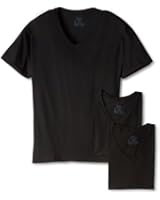 Hanes Men's 3 Pack Classics Black V-Neck Tee
