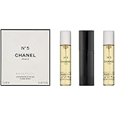 No. 5 by Chanel for Women, Set (Eau De Toilette Spray 0.7 Ounce, Two Eau De Toilette Refills, 0.7 Ounce Each)