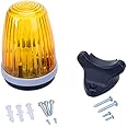 GATEXPERT Waterproof Warning Light Signal Flash Alarm Lamp with Installation Accessories for Automatic Sliding Swing Gate Opener System with Yellow Cover(110 V AC)